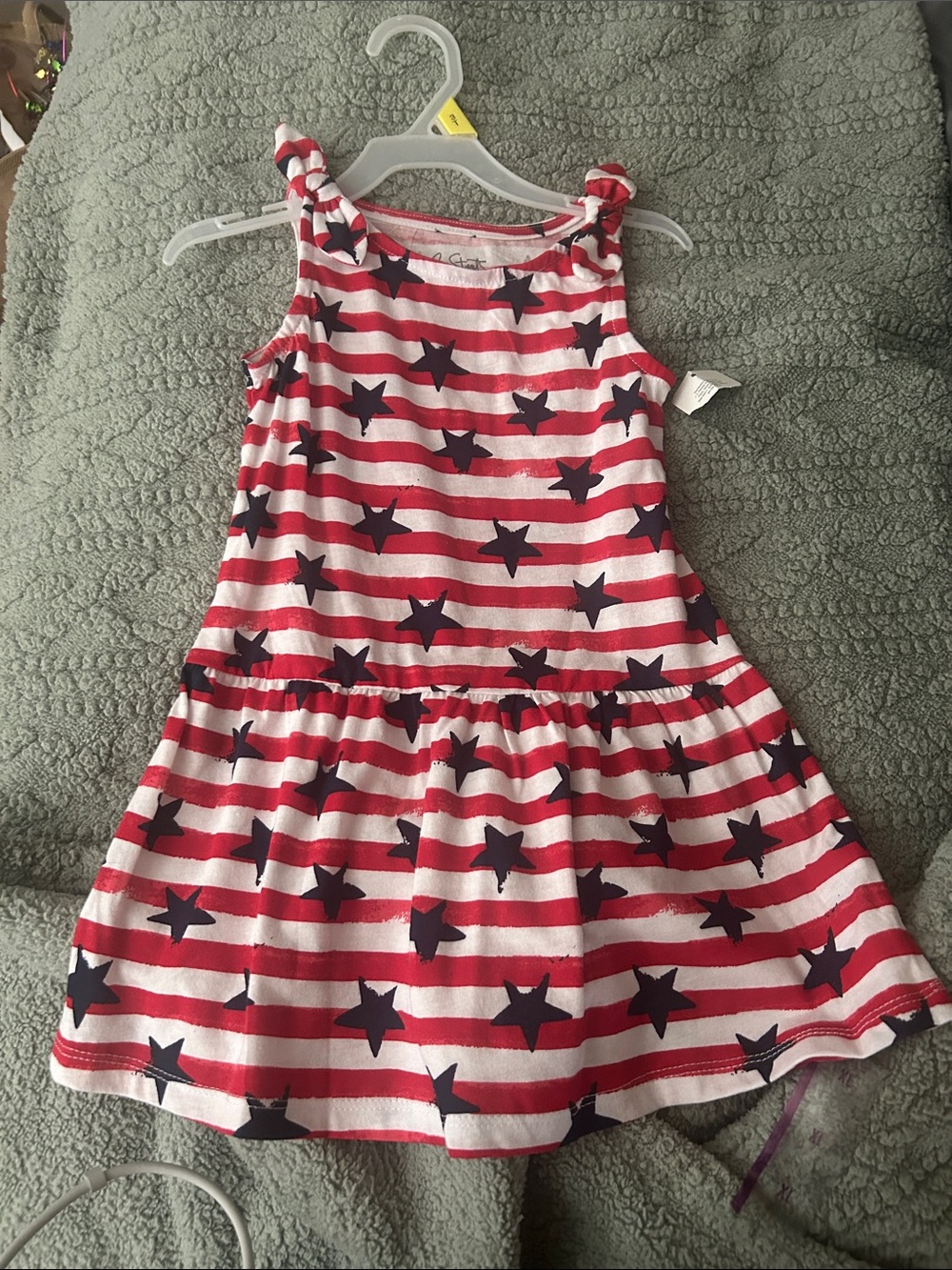City Streets Red, White & Navy Star Stripe Tank Dress
